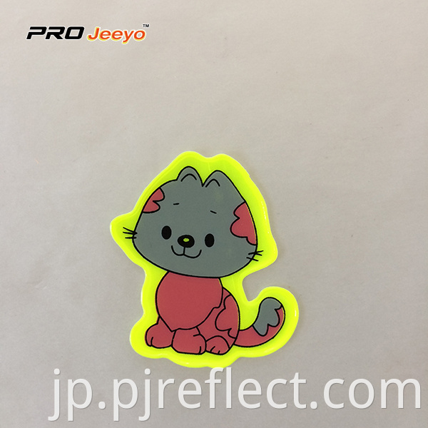 Reflective Adhesive Pvc Cat Shape Stickers For Children Rs Dw008